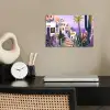 Huizen - Minimalistisch - Palmbomen - Kust poster papier klein -sfeer1