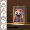 Panda - Jas - Graffiti - Oranje Light Box met kabel (Tafellamp) klein -USP_NL
