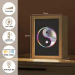 Yin-Yang - Cirkel - Regenboog Light Box met kabel (Tafellamp) klein -USP_FR