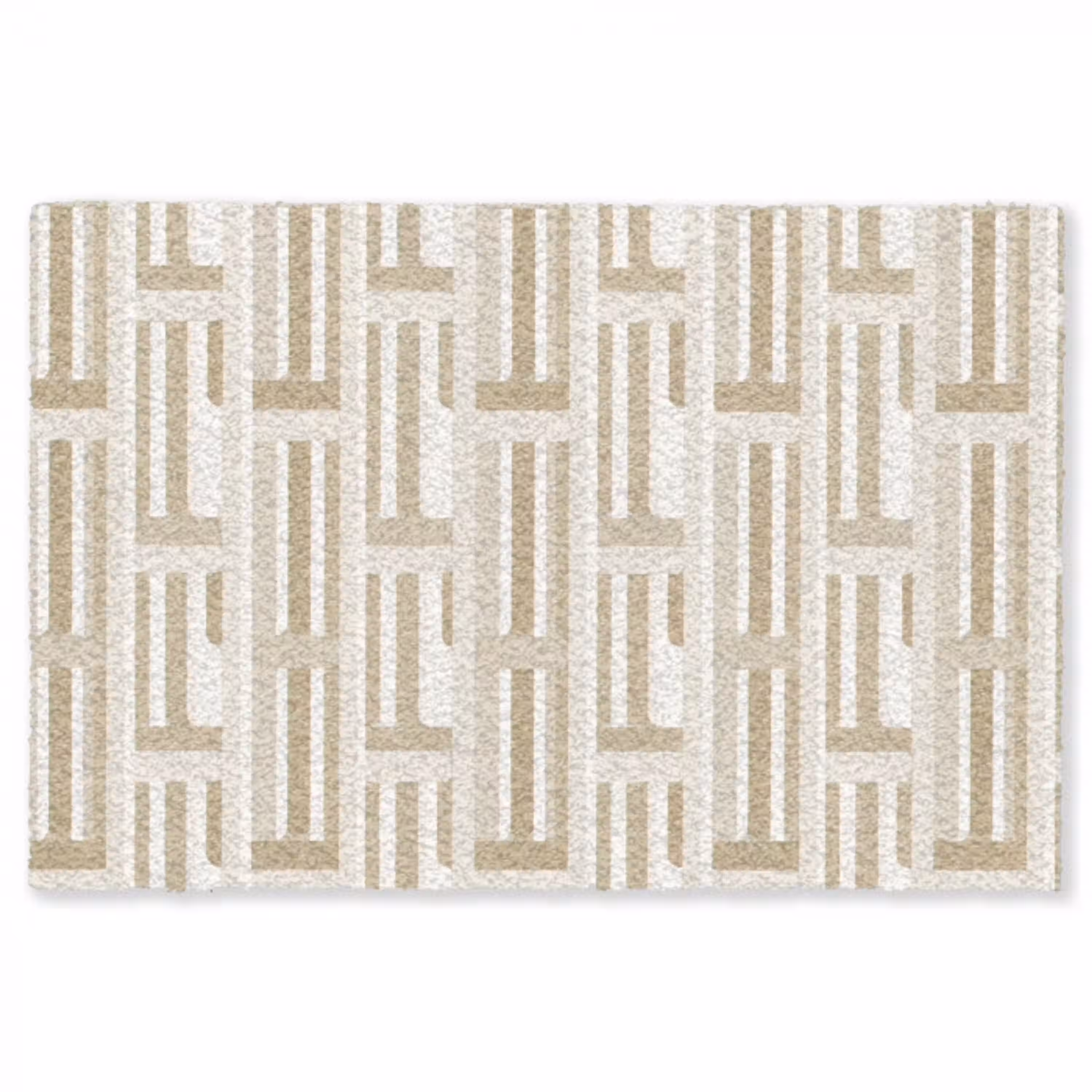 Modern - Geometrisch - Beige Vloerkleed Rechthoek klein 1091 -3d