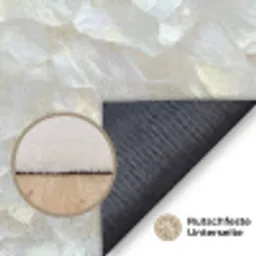Parelmoerglans - Wit - Schelp Vloerkleed Rechthoek klein 1091 -uniquesellingpoint_antislip_DE_DE