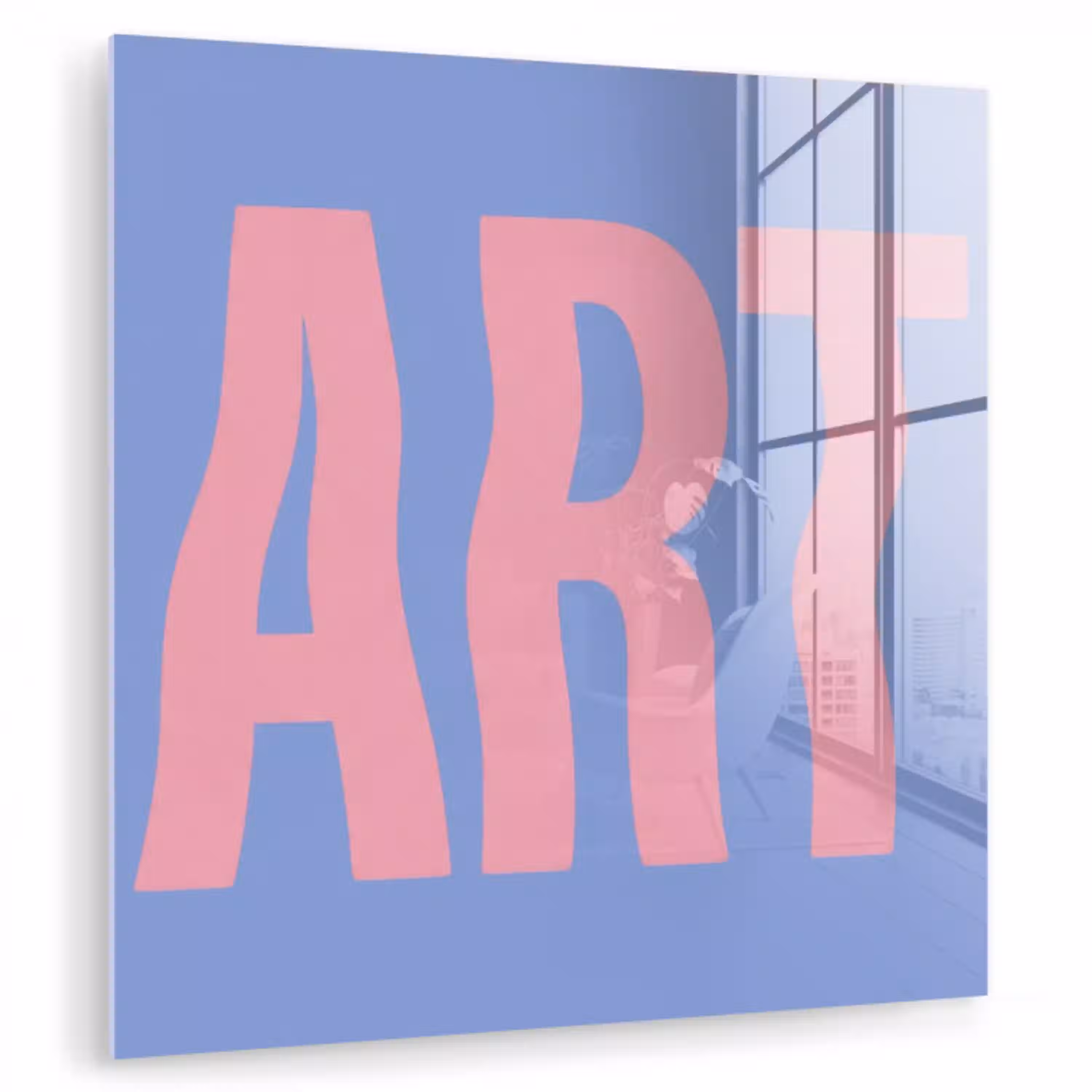 Art - Roze - Blauw plexiglas 5mm klein -zzzproduct_nieuw