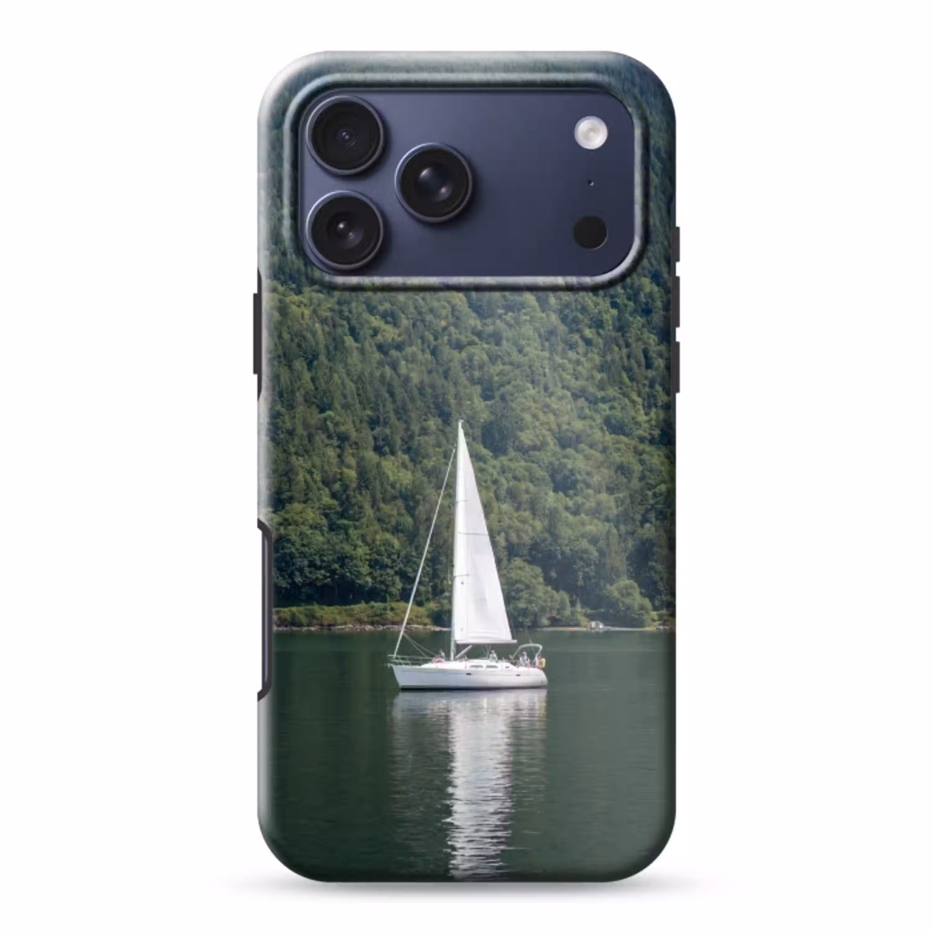 Zeilboot - Water - Bergen - Natuur - Groen Toughcase MagSafe Apple iPhone 17 Pro Max klein -3d