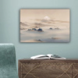 Japans - Landschap - Beige canvas 2cm klein -sfeer4