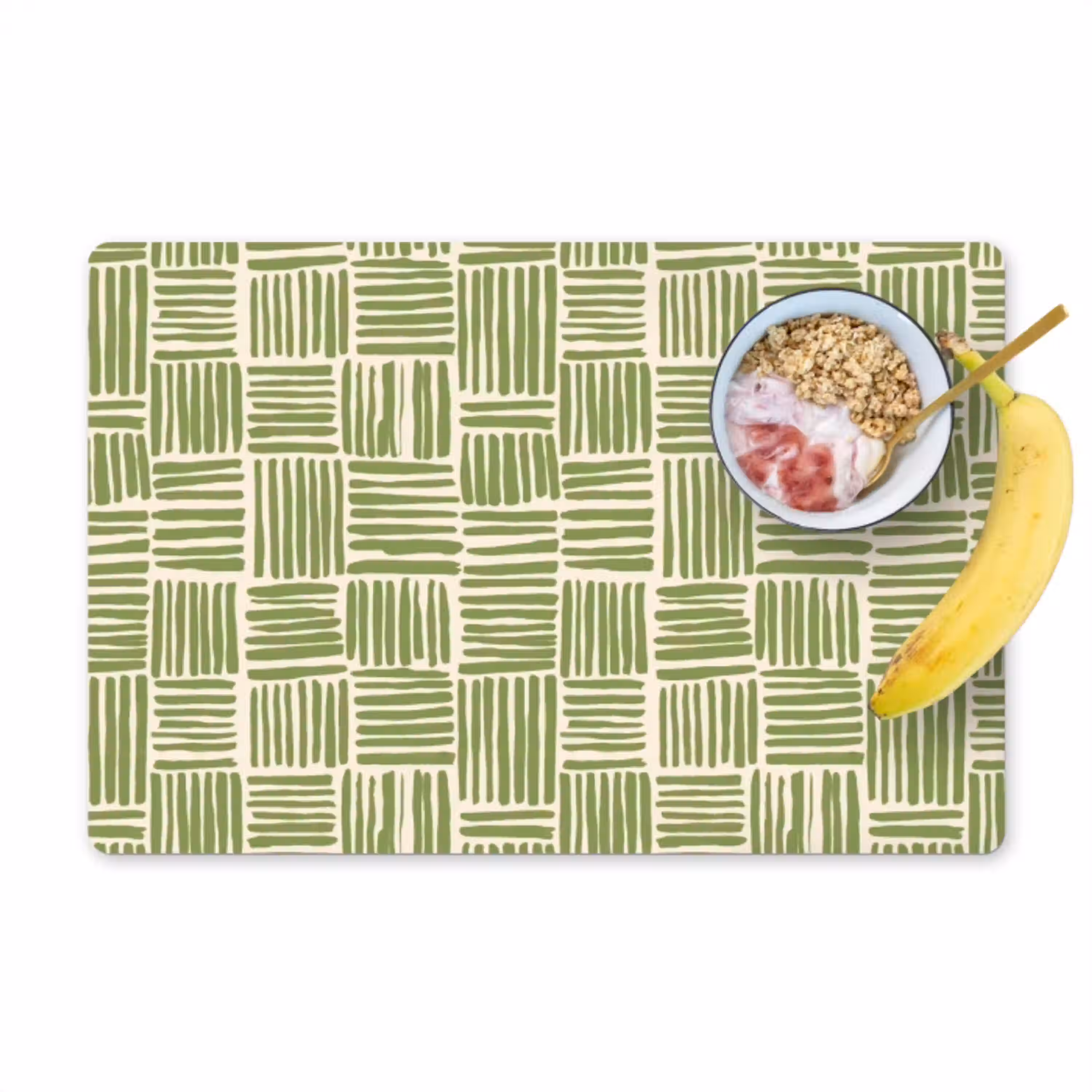 Saliegroen - Blokken - Handgetekend - Patroon Placemat vinyl groot 368 -zzzproduct_Kitchenyeah-website