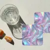 Golvend - Pasteltinten - Glanzend - Stof onderzetter kurk middel -sfeer4