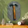 Hamer - Schilderij - Gereedschap Wandcirkel Ovaal Glas middel -sfeer2