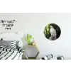 Arend - Hout - Wit - Planten Wandcirkel aluminium klein -kinderkamer