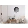 Basketbalpaal - Landschap - Zand - Wit Wandcirkel aluminium klein -woonkamer
