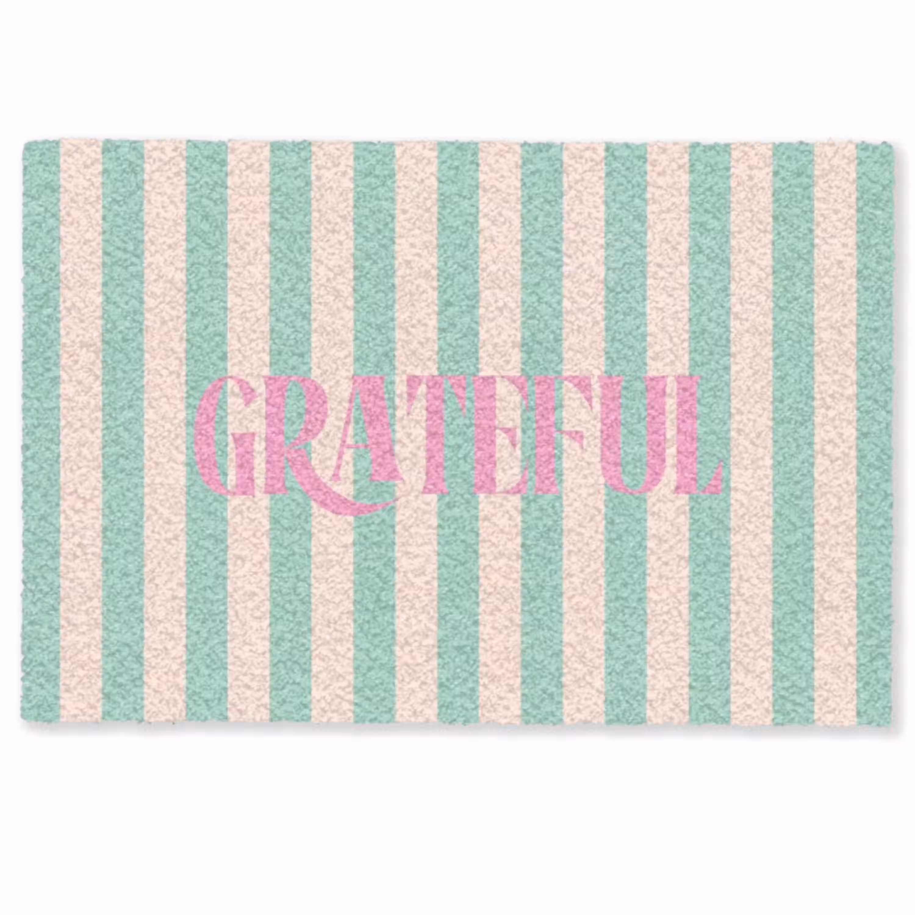 Roze - Groen - Strepen - Grateful Deurmat klein -zkaufland3d