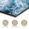 Golven - Oceaan - Blauw aluminium wit klein -closeup_NL