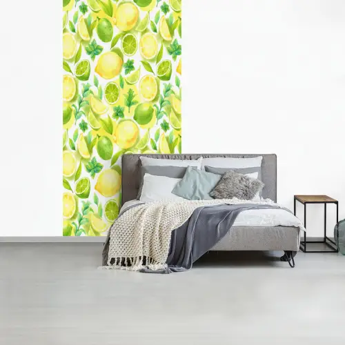 Citroen - Geel - Limoen - Groen fotobehang vinyl groot 64 -slaapkamer