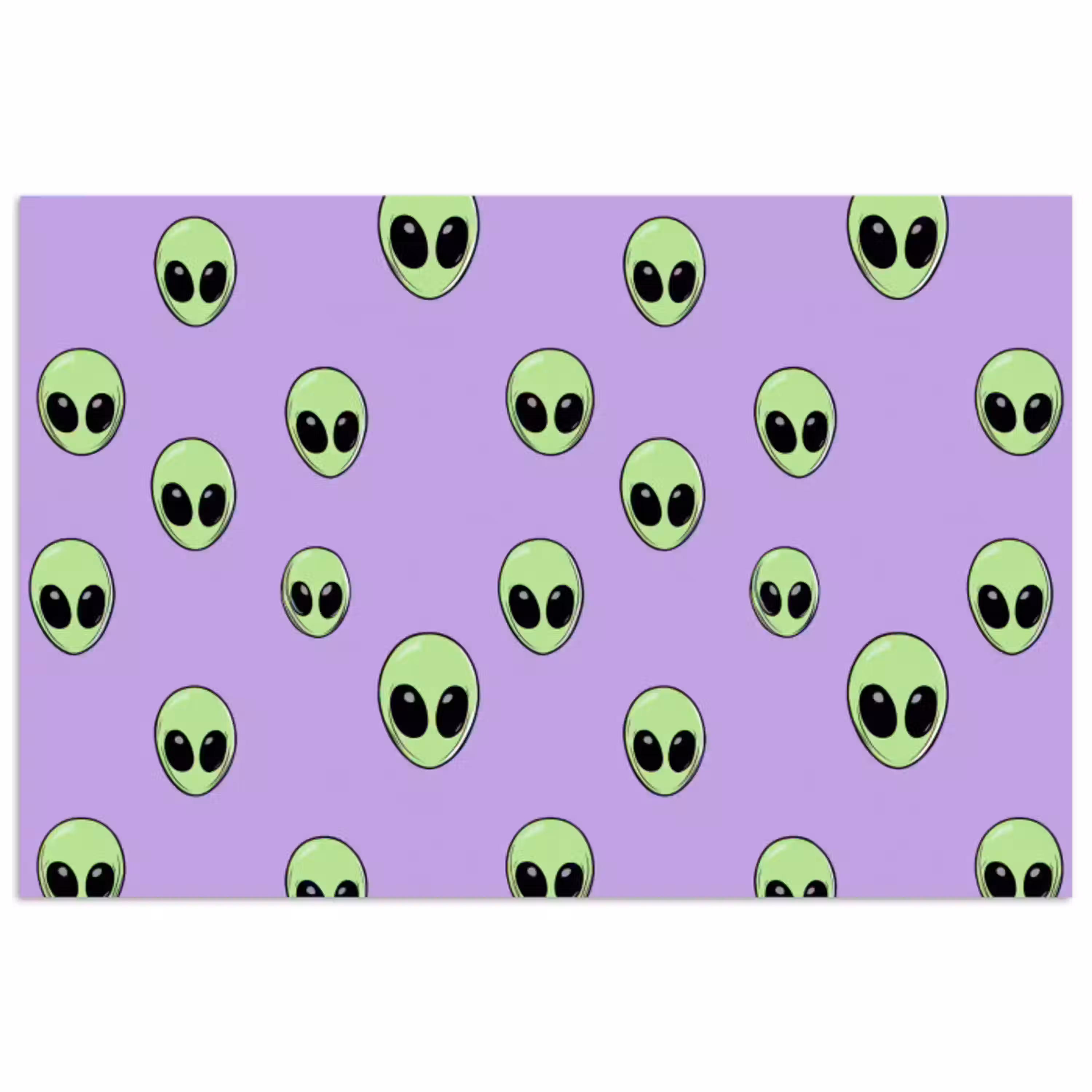 Alien - Retro - Lila poster papier klein 62 -3d