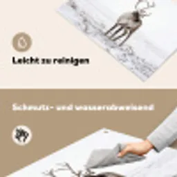 Rendier - Gewei - Sneeuw - Winter Inductie beschemer met haakjes klein -ky-schoon-de