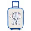 Olifant tekening tegen een beige achtergrond Kinderkoffer - Blauw klein -zz3dotto