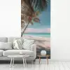 Palmboom - Schommel - Strand - Lucht fotobehang vinyl groot -woonkamer