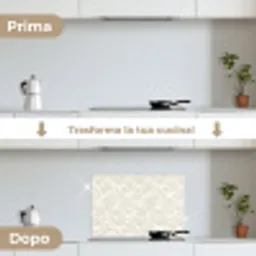 Abstract - Ruit - Beige keuken achterwand spatscherm klein 900 -voor_na_IT