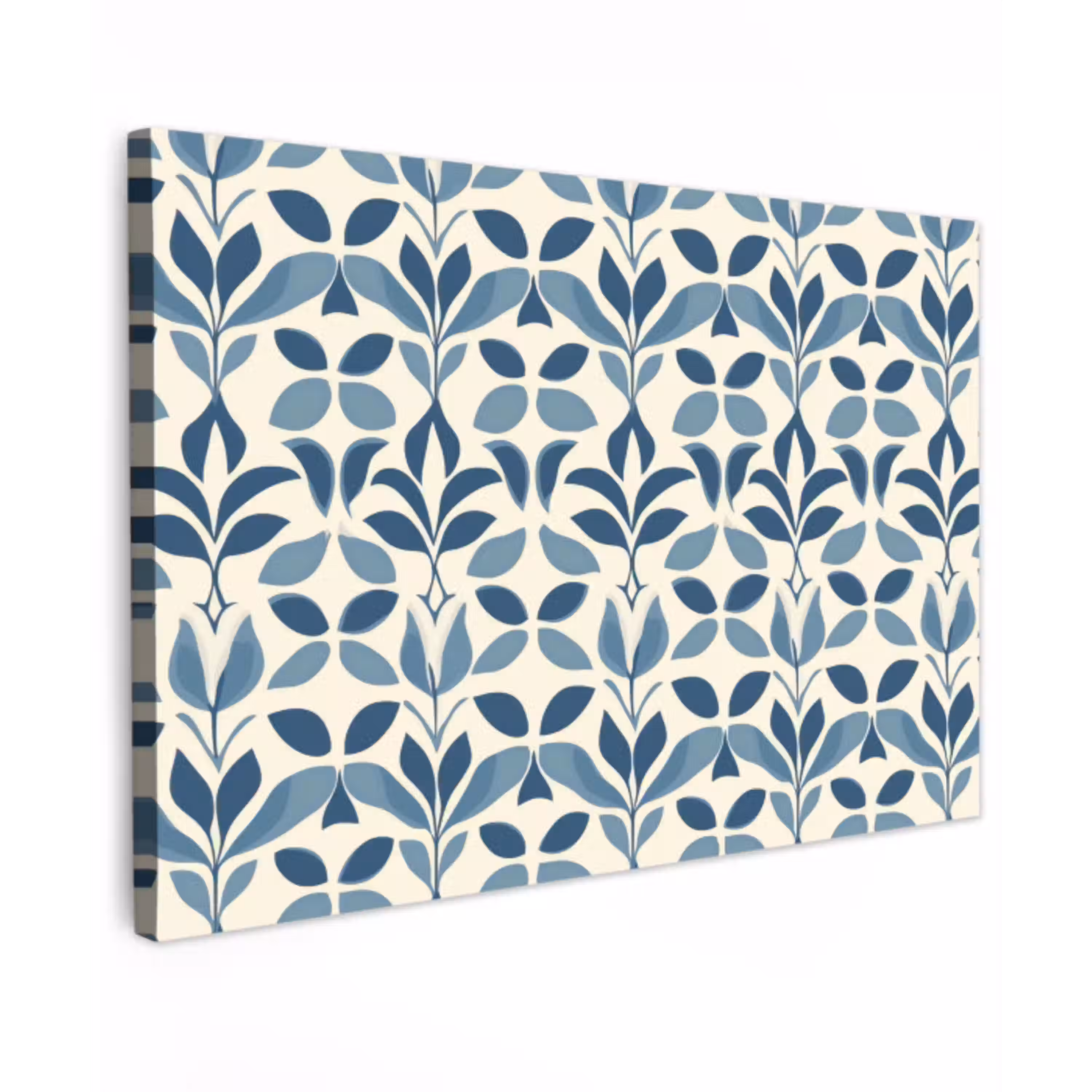 Flora - Modern - Blauw Tuinposter op houten frame 2 cm dik klein 845 -3d