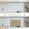 Giraf - Patroon - Beige - Bruin keuken achterwand spatscherm klein 900 -voor_na_ES
