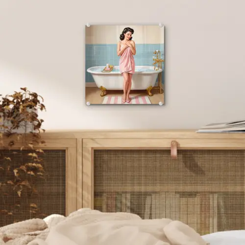 Badkamer - Vrouw - Roze plexiglas 5mm klein -sfeer4