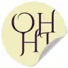 Oh hi - Geel - Monogram Wandcirkel behangsticker klein -3d