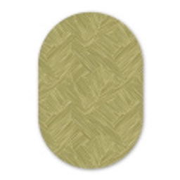 Abstract - Modern - Groen Wandcirkel Ovaal Aluminium middel 839 -3d