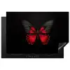 Vlinder - Rood - Contrast Inductie beschermer vinyl 3mm klein -3d