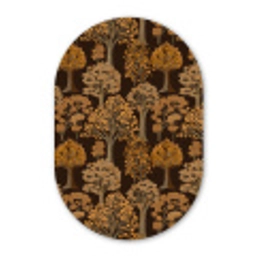 Bomen - Patroon - Bruin Wandcirkel Ovaal Forex klein 630 -3d