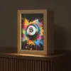 Graffiti - Sport - Pool bal - Biljart Light Box met kabel (Tafellamp) klein -z3d_website