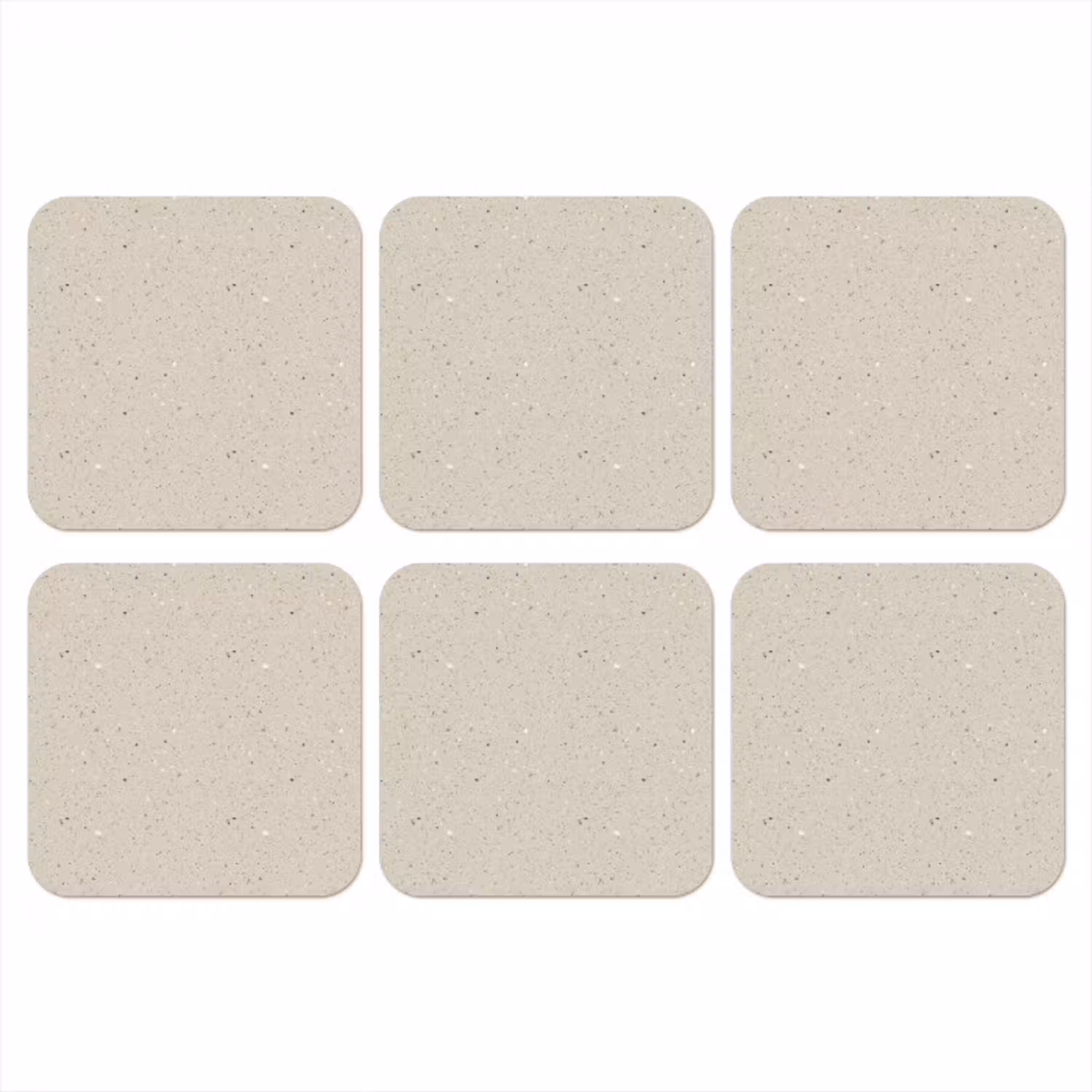 Lichtbeige - Terrazzo - Grijs onderzetter kurk middel 366 -3d