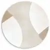 Bruin - Japandi - Abstract Wandcirkel kunststof plaat 5mm dik klein -3d