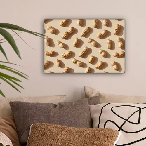 Pinda's - Patroon - Beige canvas 2cm klein -sfeer1