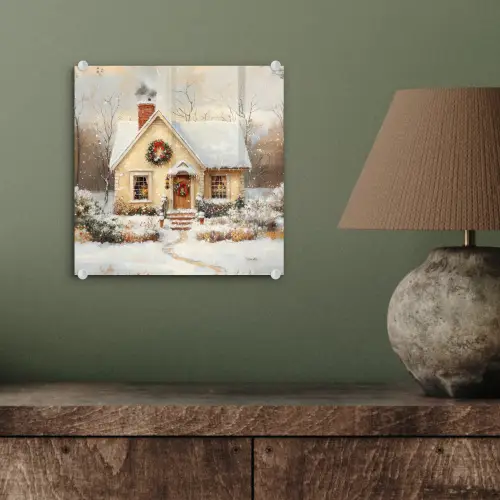 Kerst - Huis - Winter - Sneeuw plexiglas 5mm klein -sfeer3
