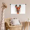 Kreeft - Zwart - Oranje - Wit - Uniek Wandkleed katoen klein -wsfeer5_kind