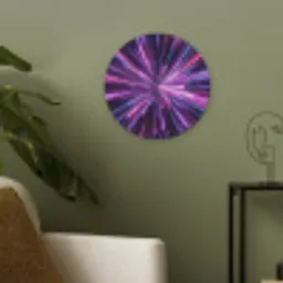 Lichtsnelheid - Ruimte - Roze - Paars Akoestische PET Vilt - Rond klein -sfeer2