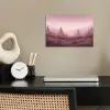 Landschap - Mistig - Roze poster papier klein -sfeer1