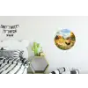 Kippen - Landelijke rust - Natuur Wandcirkel aluminium klein -kinderkamer