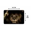 Leeuw - Dieren - Zwart - Portret Placemat vinyl groot -specs