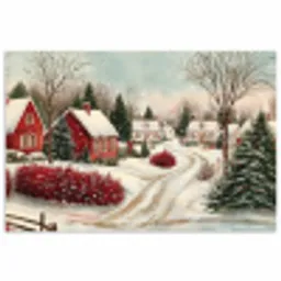 Kerstsfeer - Landelijk - Rood poster papier klein -3d