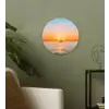Zee - Zeilboot - Zonsondergang Wandcirkel plexiglas klein -sfeer3