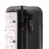 Terrazzo patroon roze confetti NBS - Handbagage koffer - Kinderen Unisex middel -slot