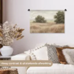 Landschap - Minimalistisch - Beige Wandkleed katoen klein -sfeer1