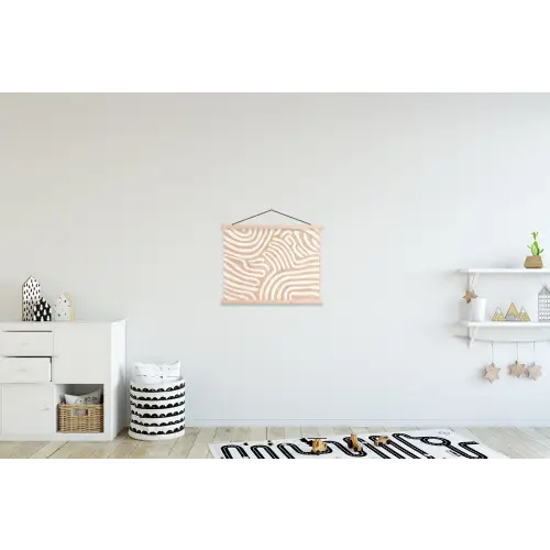 Beige - Aardspatroon textielposter latten blank klein -kinderkamer