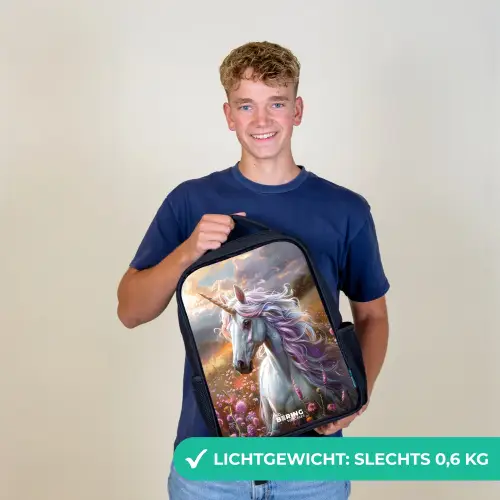 Pastel parelhoorn Rugzak - Zwart middel -sfeer7_NL