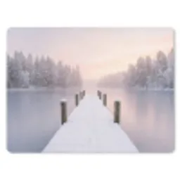Steiger - Meer - Mist - Winter - Serene muismat rubber klein -3d