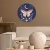 Vlinder - Maan - Bloemen - Sterrenhemel Akoestische PET Vilt - Rond klein -sfeer1