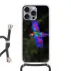 Felgekleurd - Papegaai - Bos - Vleugels Hoesje iPhone 16 Pro Max met koord klein -3d