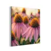 Bloemen - Paars - Bijen aluminium wit klein -3d