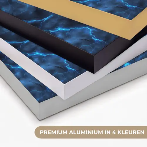 Donker - Blauw - Bliksem Textielframe zwart klein 947 -USP_kleurenNL