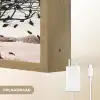 Bomen - Gezicht - Bladeren - Moderne kunst Light Box met batterij (Wandlamp) middel -USP_websiteoplaadbaarNL